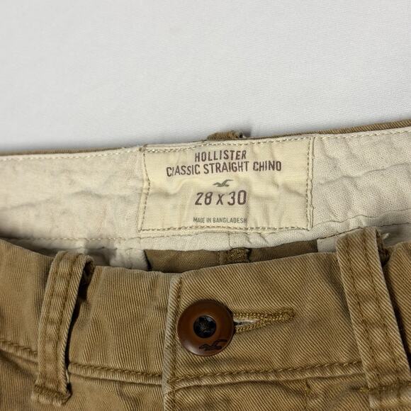 Hollister Classic Straight Khaki Pants Tan Chino Men's Size 28x30 - Picture 7 of 14